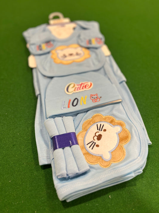 Cute Lion 8-Piece Baby Set - BLUE