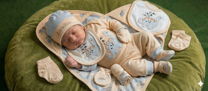 Soft Cotton Baby Gift Box – 10 Pcs Newborn Essentials