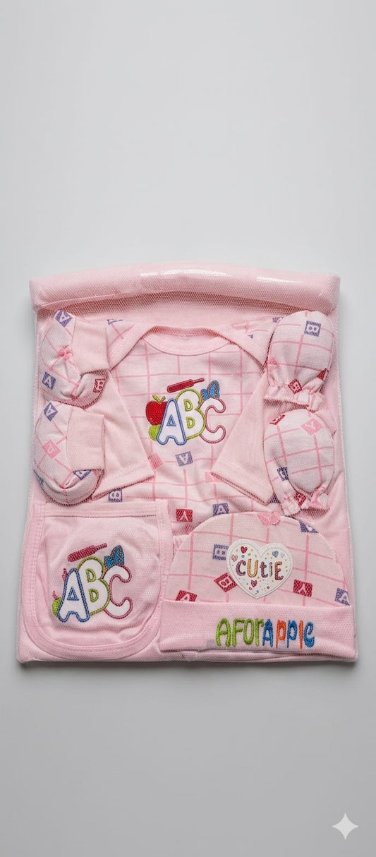 8 Piece Newborn Baby Gift Set – Soft Cotton Baby Clothes Set with Wrapping Sheet for Boys & Girls