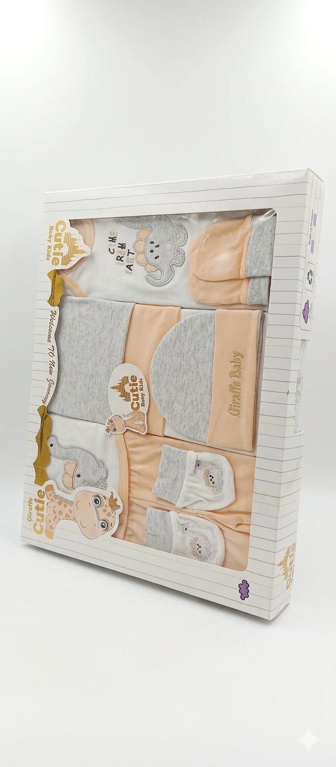 Soft Cotton Baby Gift Box – 10 Pcs Newborn Essentials