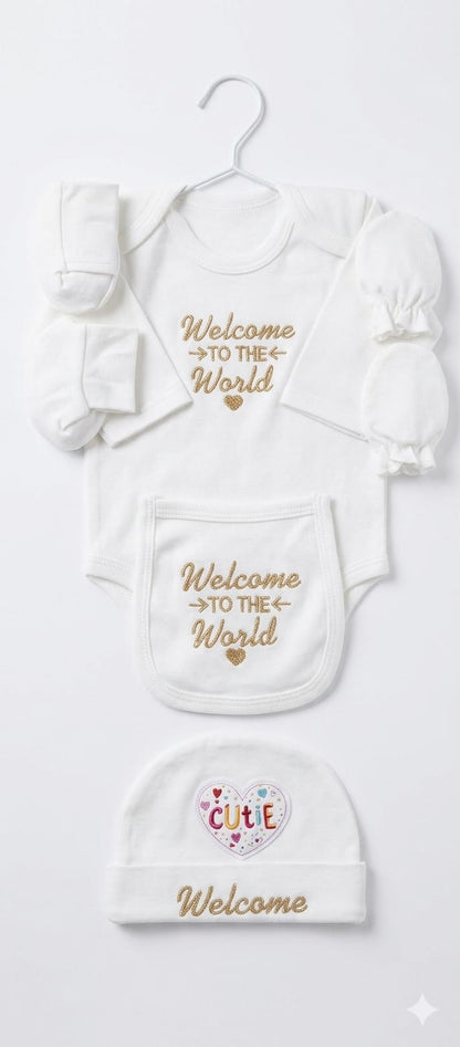 8 Piece Newborn Baby Gift Set – Pure White
