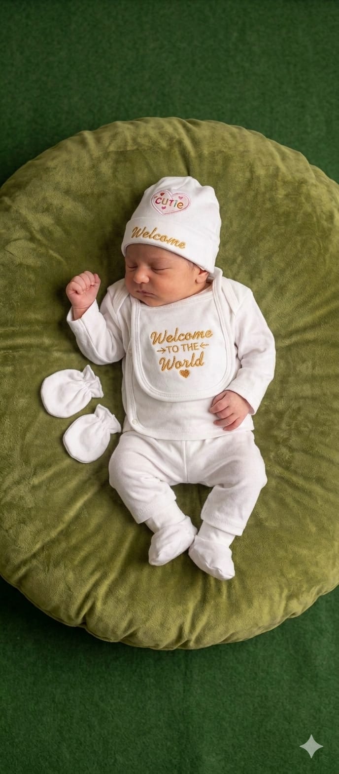 8 Piece Newborn Baby Gift Set – Pure White